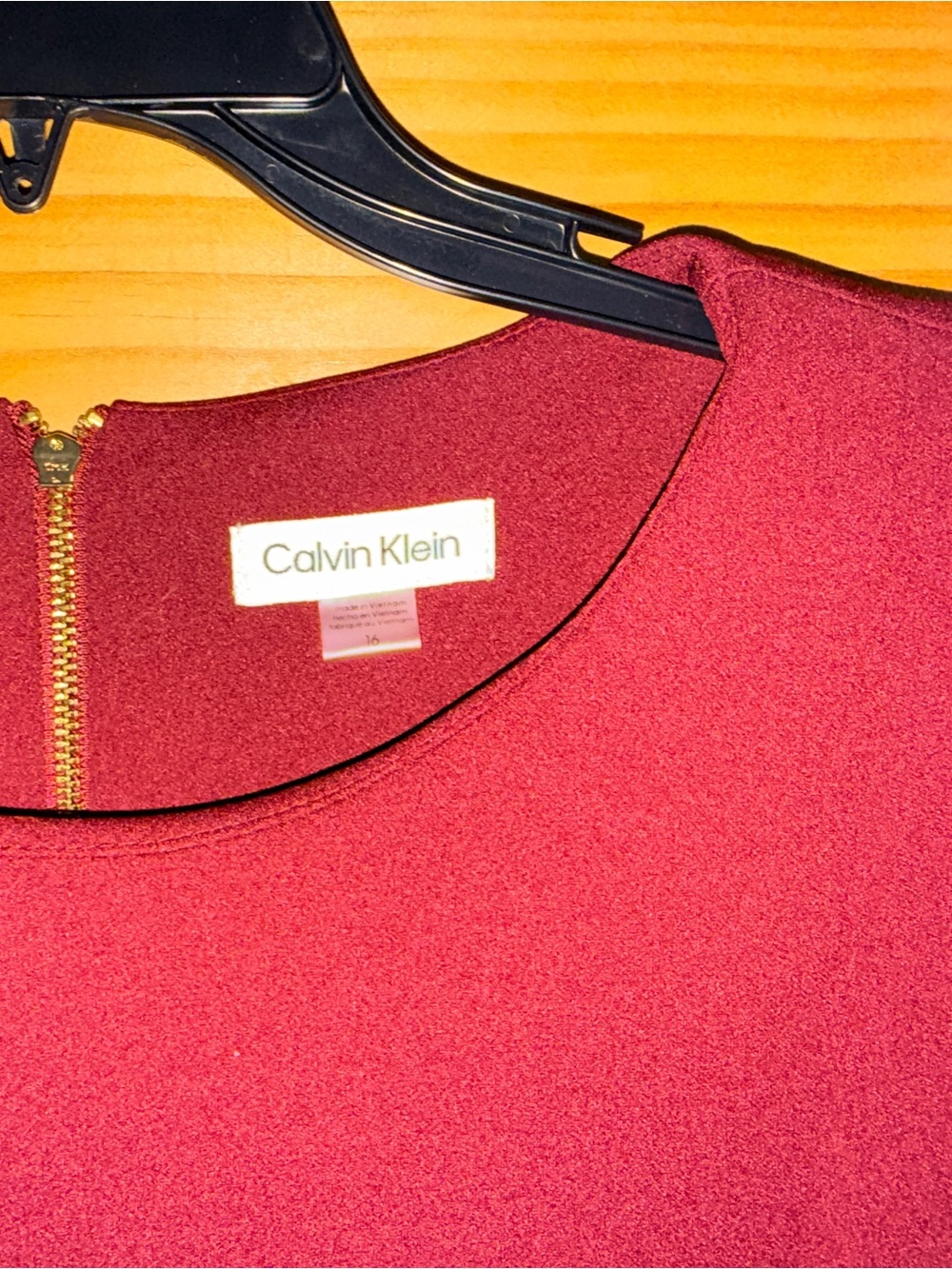 Calvin Klein Elegant Burgundy Jumpsuit w/Self Tie Belt, Tulip Sl & Pockets-16-EC - Picture 2 of 16